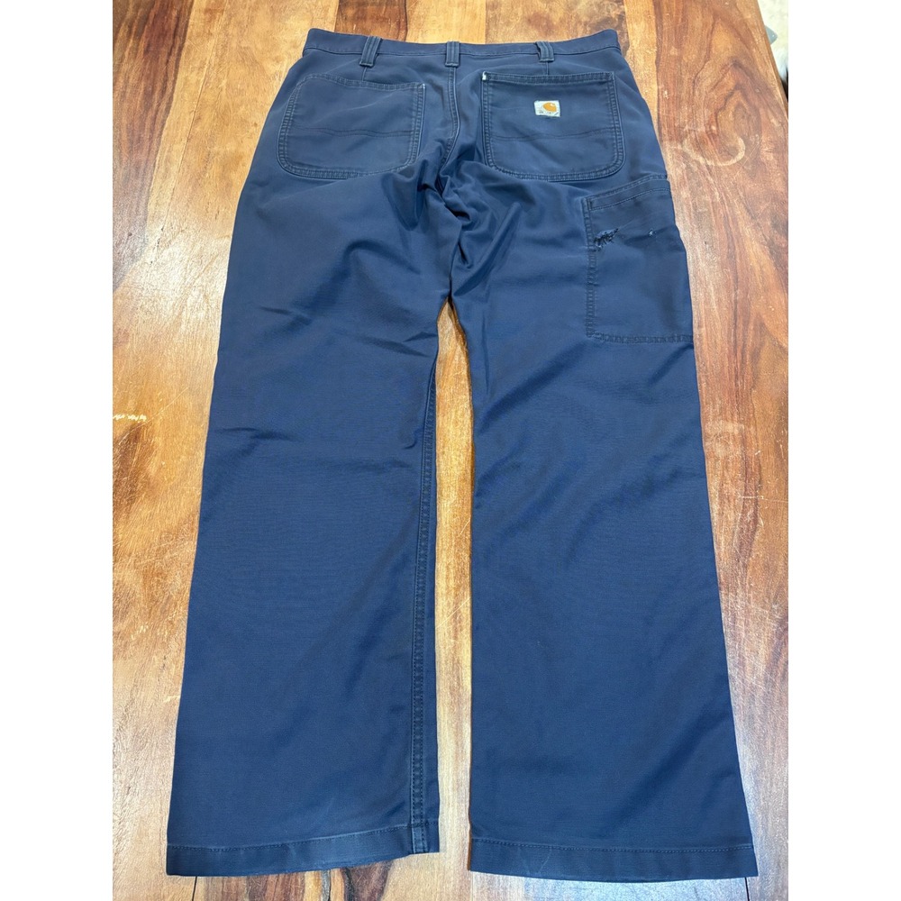 CARHARTT carpenter pants men 33x30 navy blue relaxed fit utility workwear